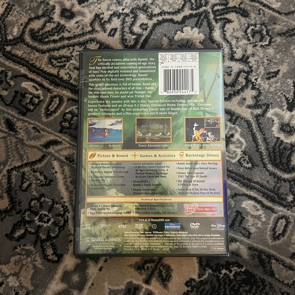Walt Disney's Bambi movie 2 Disc. Platinum Edition DVD. - Picture 2 of 5